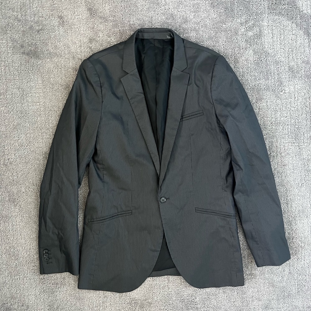 Armani Exchange Pinstripe Suit Blazer